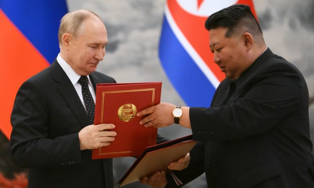 El acuerdo entre Vladimir Putin y Kim Jong-un genera alarma en Occidente sobre la posible ayuda rusa al programa nuclear.