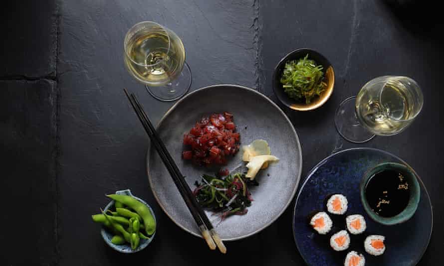 Sherry with sushi