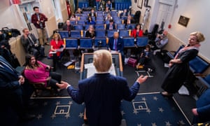 President Trump delivers remarks at a Coronavirus briefing at the White House