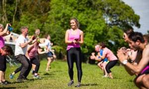 Outdoor health session at a previous year's The Big Retreat, Pembrokeshire, UK.