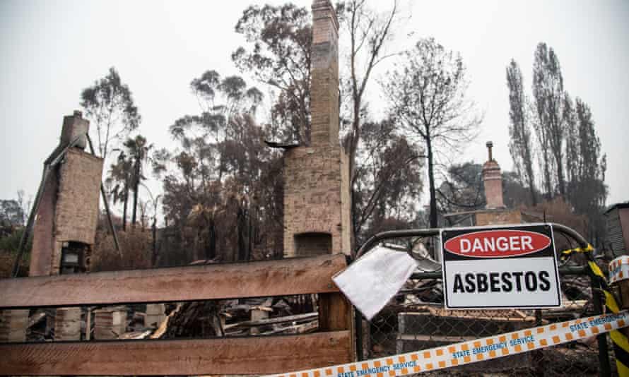 A burnt-out property in Cobargo, NSW, after bushfires swept through in January 2020