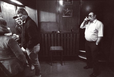 Cigarettes and alcohol in Fulham working men’s club, 2003.