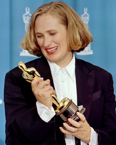 Jane Campion winning an Oscar for best original screenplay for The Piano.