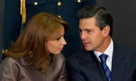 Mexican president Enrique Peña Nieto, right, speaks to his wife, Angélica Rivera, in a 2013 photo.