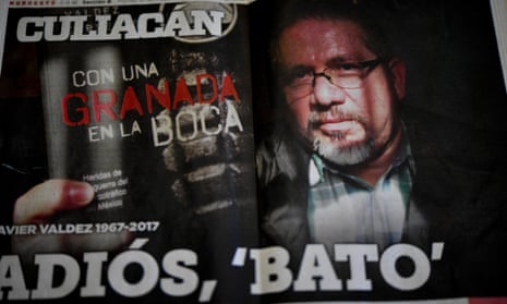 The front page of a newspaper dedicated to murdered Mexican journalist Javier Valdez
