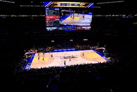 A general view in the fourth quarter during the 2024 NBA All-Star Game at Gainbridge Fieldhouse in Indianapolis, Indiana.