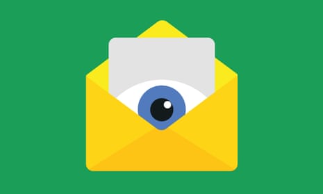 Illustration of an eye peeping out of an envelope
