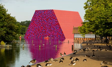 ‘The Mastaba 1958–2018’, by Christo and Jeanne-Claude, on the Serpentine in Hyde Park