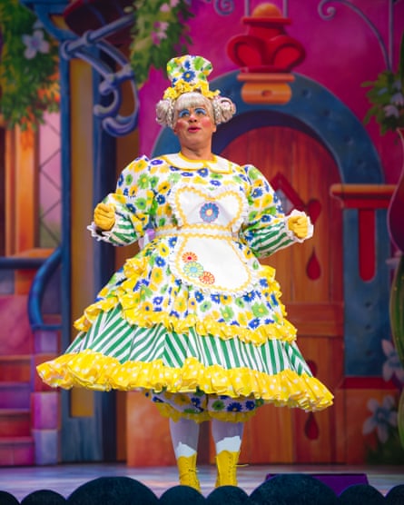 ‘I knew from day one it was a good feeling to make people laugh’ … playing the dame in Jack and the Beanstalk in 2014.