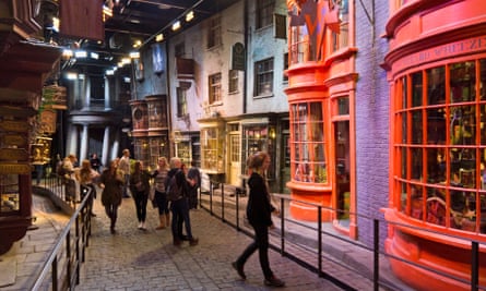 Interior scenes at Diagon Alley at the Harry Potter World Warner Bros Studio Tour Leavesden Watford London UK
