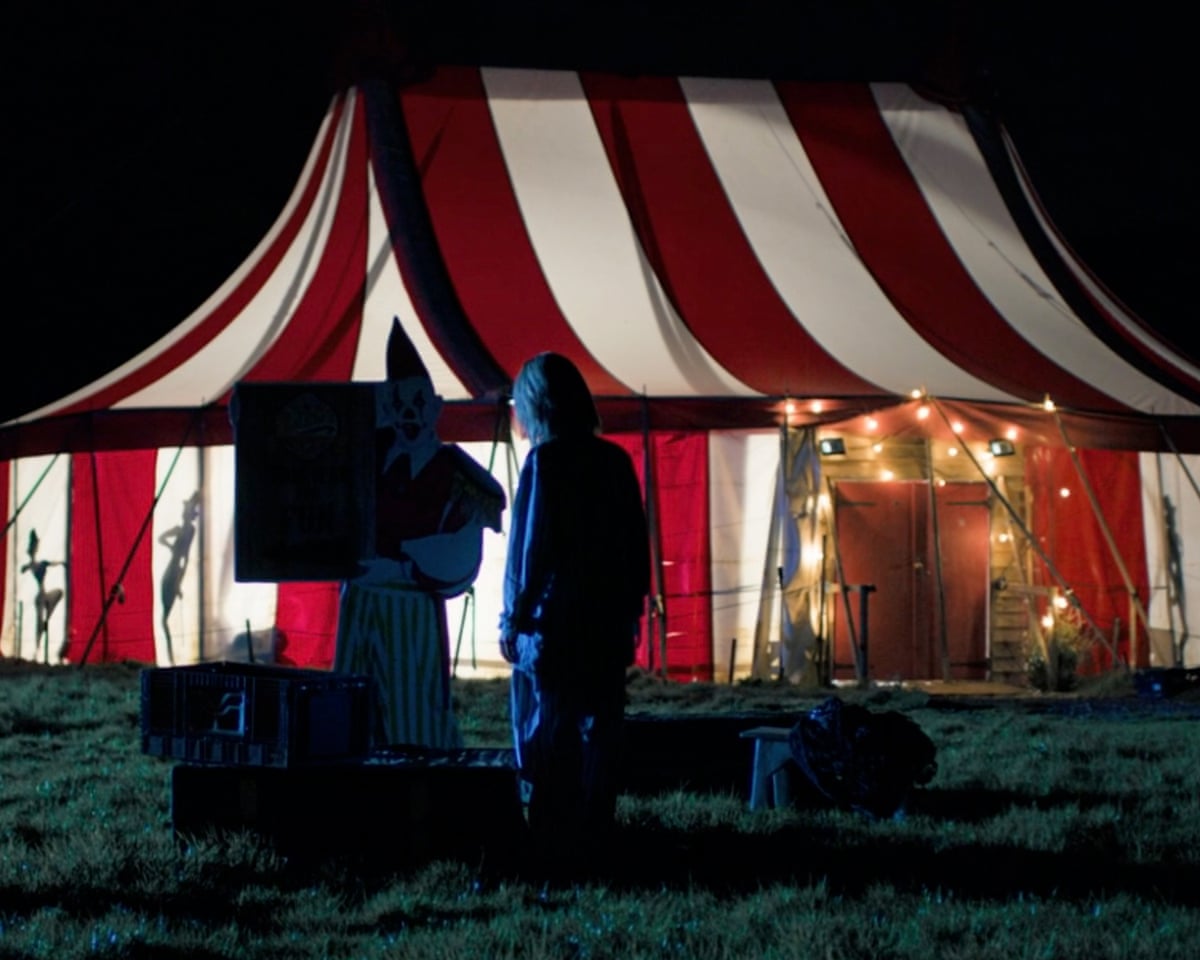 Charlie Shaw’s Revenge clown killer scene on location