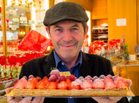 Gabriel Gaté poses with pastries