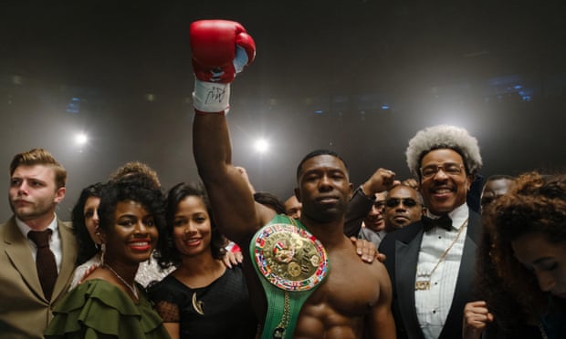 Trevante Rhodes as Mike Tyson, with Russell Hornsby as his manager Don King.