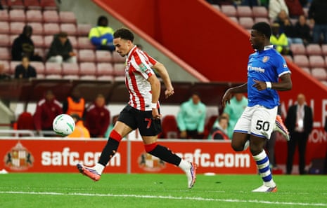Sunderland's Chemsdine Talbi scores their first goal.