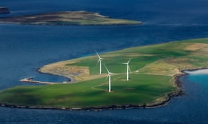 wind turbines on sanday in orkney