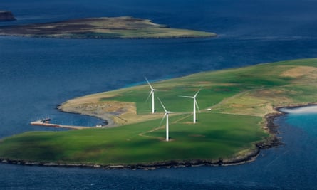 wind turbines on sanday in orkney