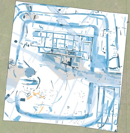 An illustration showing the villa