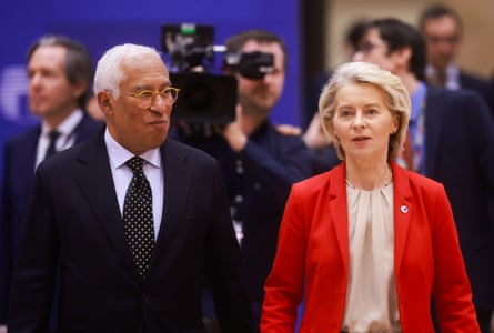 European Council President Antonio Costa and European Commission President Ursula von der Leyen