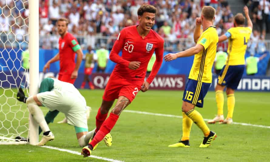 Dele Alli still missing his mojo as he faces emotional Spurs reunion | Dele Alli 3 Dele Alli celebrates after putting England 2-0 up against Sweden in their 2018 World Cup quarter-final