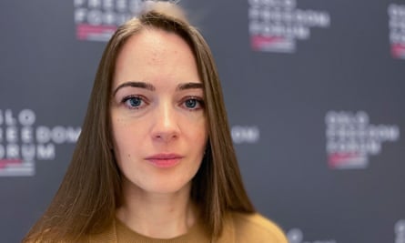 La abogada ucraniana de derechos humanos, Oleksandra Matviichuk, quien dirige el Centro para las Libertades Civiles, quienes este mes ganaron conjuntamente el Premio Nobel de la Paz.