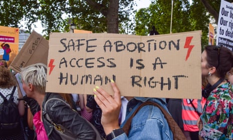 A pro-choice protest in London in 2022. 