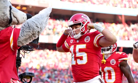 Patrick Mahomes after his wild rushing TD helped the Chiefs towards the Super Bowl.