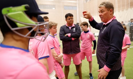 Shane Warne at the recent launch of the Rajasthan Royals UK academy in Cobham, Surrey