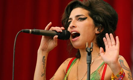 Amy Winehouse performing at Glastonbury festival in June 2007.