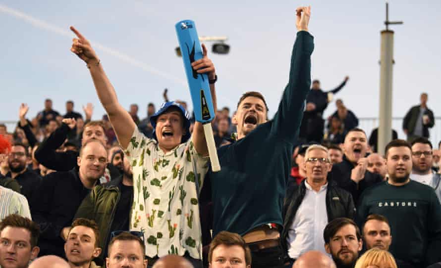 Fans were in force for the Lancashire - Yorkshire match at Old Trafford.