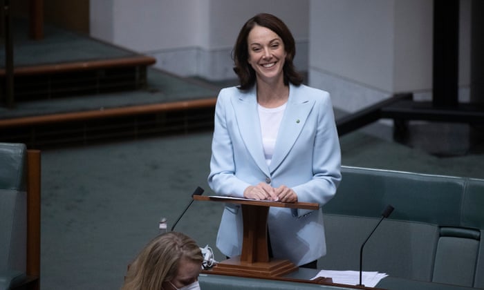 The member for Mackellar, Sophie Scamps, delivers her first speech in the House of Representatives on Monday.