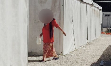 A pregnant woman in the Australian-run detention centre on Nauru. 