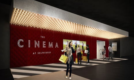 An illustration issued by Selfridges of the entrance to the new cinema, which will open in November.