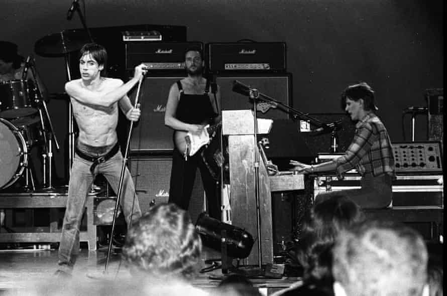 Performing with Iggy Pop and David Bowie in San Francisco, 1978.