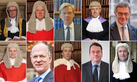 Composite of various judiciary members of Garrick Club