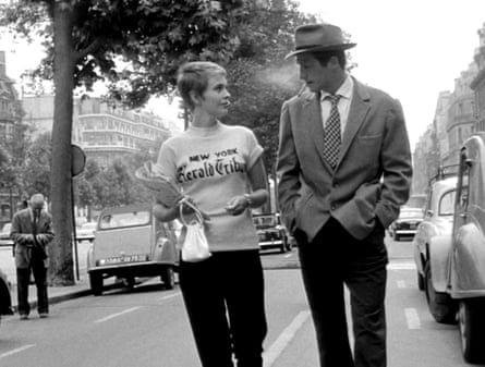 ‘Different and bold’ … Seberg and Jean-Paul Belmondo stroll through Paris in Breathless.