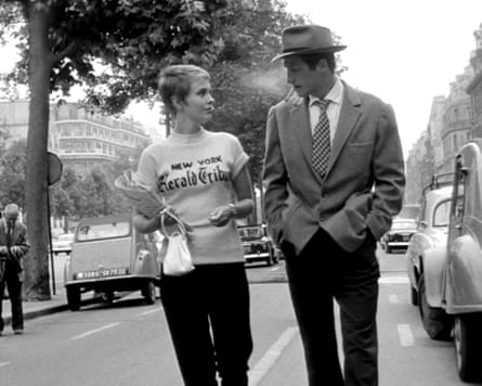 Jean Seberg and Jean-Paul Belmondo in Breathless by Jean-Luc Godard.
