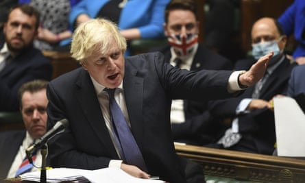 Boris Johnson at a poorly attended prime minister’s questions last Wednesday.