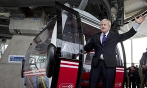 Boris Johnson’s £60m Thames cable car, delivered when he was London mayor, reportedly turned out to have just four regular users.