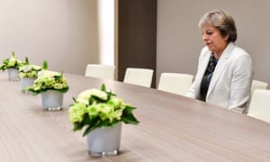 May arrives for a bilateral meeting with Donald Tusk in Brussels