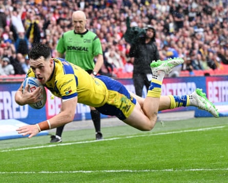 Josh Thewlis opens the scoring for Warrington.