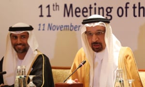 Saudi Energy Minister Khalid al-Falih speaking yesterday