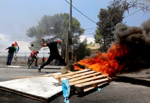 Protesters in Bethlehem, West Bank