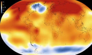 An illustration shows that 2015 was the hottest year since 1880.