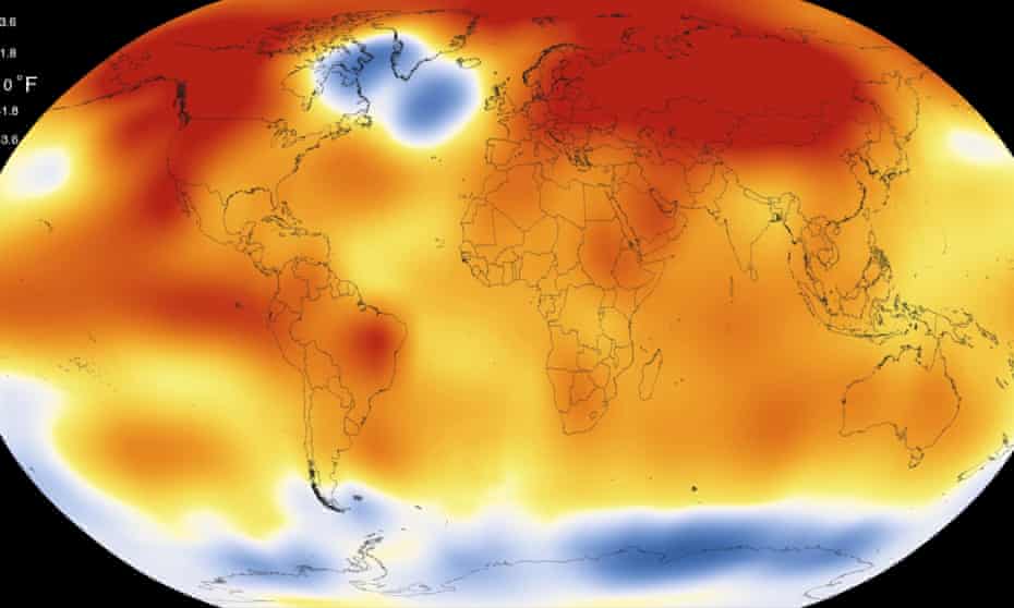 This illustration obtained from NASA on January 20, 2016 shows that 2015 was the warmest year since modern record-keeping began in 1880, according to a new analysis by NASA’s Goddard Institute for Space Studies. 