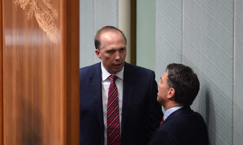 The opposition immigration spokesman, Richard Marles, right, has written to the immigration minister, Peter Dutton, demanding time for Labor to the thoroughly examine the new citizenship bill. 