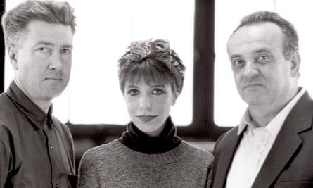 Julee Cruise, centre, with David Lynch, left, and Angelo Badalamenti in New York in 1989.