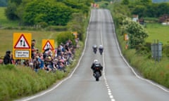 Crowds watching the Isle of Man TT races this year.