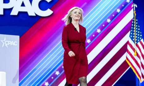 Liz Truss at the Republican CPAC 24 in Maryland, US, 22 February.