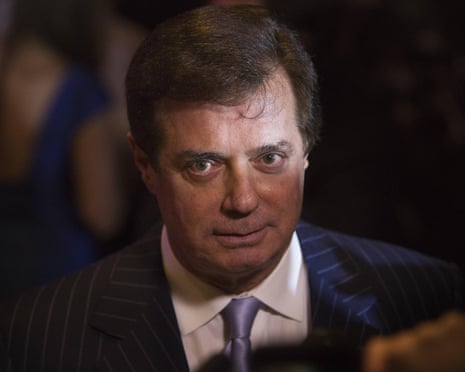 Presidential Candidate Donald Trump Speaks At New York Election Night Event<br>Paul Manafort, campaign worker for Donald Trump, president and chief executive of Trump Organization Inc. and 2016 Republican presidential candidate, not pictured, speaks with the press during an election night event in New York, U.S., on Tuesday, April 19, 2016. Trump, the billionaire real-estate mogul, got a major boost in his quest to secure the Republican nomination with a majority of delegates but could not eliminate the possibility of a contested convention. Photographer: Victor J. Blue/Bloomberg via Getty Images