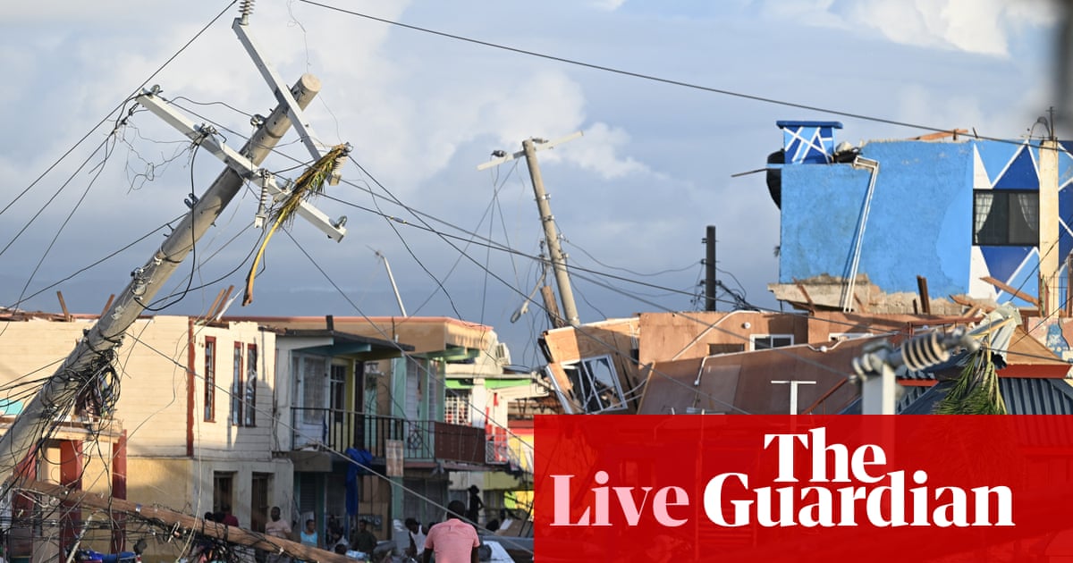Hurricane Melissa leaves 29 dead as category 2 storm heads towards Bermuda – live
